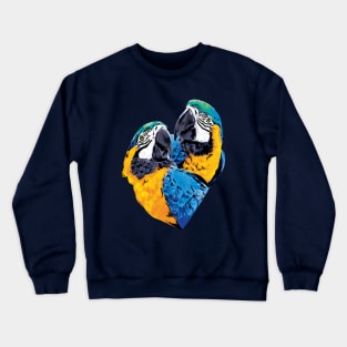 Parrot Love Digital Painting Crewneck Sweatshirt